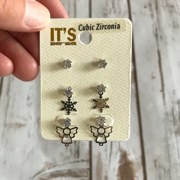 Angel and Snowflake Earrings - Picture 3 of 4